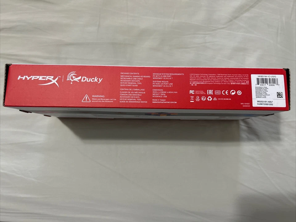 New HyperX x Ducky One 2 Mini Mechanical Gaming Keyboard Black HKBD1M-1C-US/G - Image 3 of 3