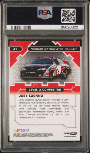 2009 Joey Logano RC PSA 10 Rookie NASCAR Chrome - Picture 2 of 2