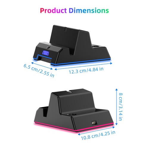 Magnetic Charging Base RGB Charger for Sony PS5 PlayStation Portal Accessories - Picture 3 of 9
