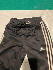 Adidas Pants Youth Medium 11-12Y Black Climacool Ankle Zip Soccer holes 