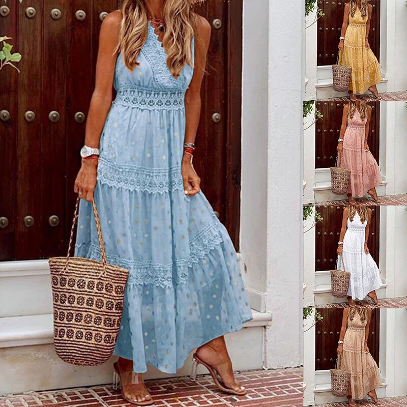 Boho kleid cheap maxi