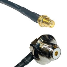 LMR240UF RP-SMA FEMALE to UHF Female Angle Coax RF Cable USA-Ship Lot