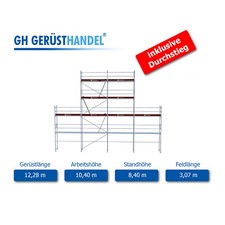 Layher Assco Stahlgerüst mit Stahlboden 103 m² gebrauchtes Giebelgerüst