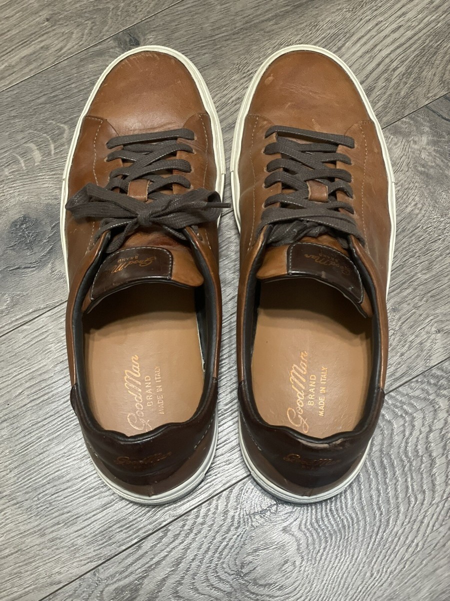 Good Man Brand Legend Brown Premium Leather Sneakers Sz 10.5 Made In Italy Good Man Brand Legend Men main image 3