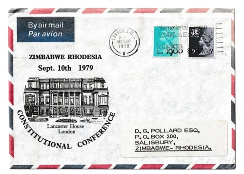 10/9/1979 UK GB Cover - Zimbabwe Rhodesia Constitutional Conference