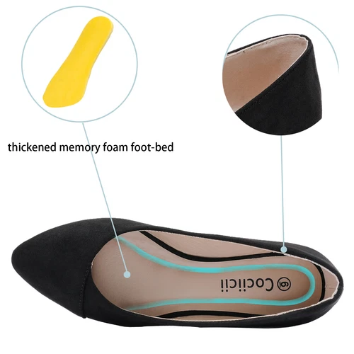Damen-Ballerinas klassische runde Zehenpartie Anzugschuhe lässig bequem - Bild 5 von 32