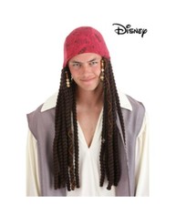 Set Bandana e Dreads Jack Sparrow - Accessorio Costume Deluxe - Taglia Unica