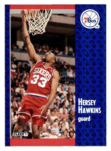 Hersey Hawkins signed Philadelphia 76ers 8x10 photo
