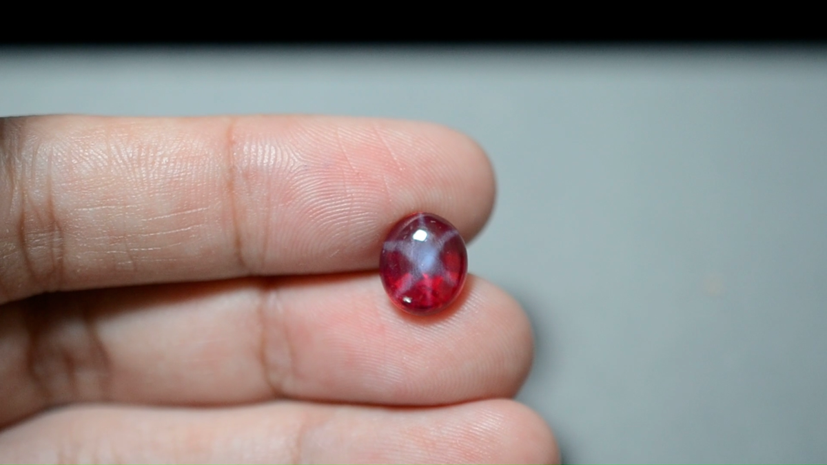 【中古】 Ｒｕｂｙのしくみ/オーム社/パット・ショーネシ 6.30 Ct 10.5x9 MM Red Ruby Star Sapphire 6 Rays Lab Created