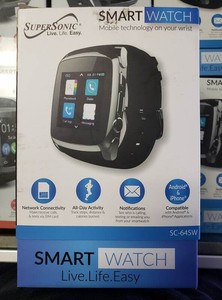 supersonic bluetooth smartwatch with call feature