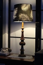 Classic Table or Living Room Lamp Made of Solid Teak Wood