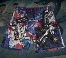 Vintage SEX PISTOLS SID VICIOUS Dragonfly Swim Suit Surf Trunks Board Shorts 38