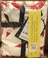 NEW West Elm x Pottery Barn Kids Smiley Santa Footed 1pc Zip Pajamas, 6-9 months