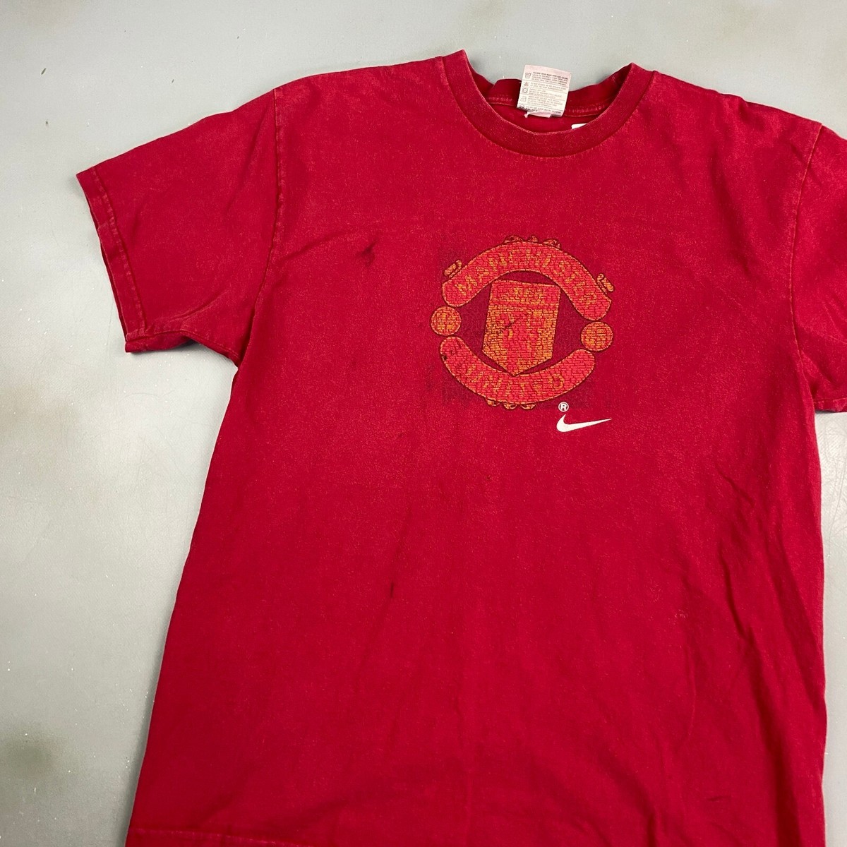 VINTAGE NIKE Manchester United Red T-Shirt sz Medium Adult | eBay