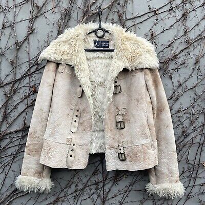 Vintage Armani Jeans Faux Fur Aviator Shearling Jacket | eBay Vintage Armani Jeans Faux Fur Aviator Shearling Jacket | eBay