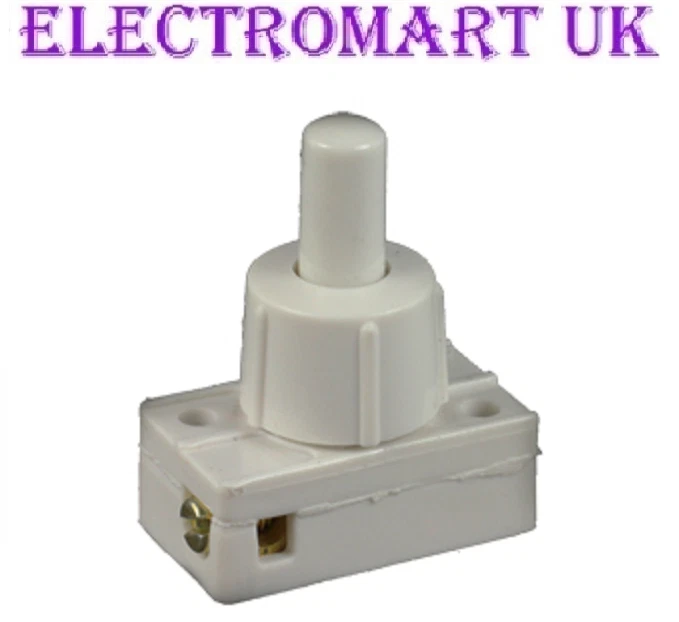 DENCON MINI MINIATURE 2A 2 AMP ON OFF MAINS 240V PUSH BUTTON PRESS SWITCH LAMP LIGHT