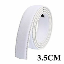 2.8/3.5cm Wide Men Genuine Leather Belt Automatic No Buckle Strap Belt Waistband