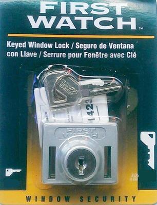 Keyed Sliding Window Door Cabinet Lock Hickory Hardware Window 1423 Grey Steel