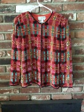 VTG 1994 Niteline Della Roufogali Silk Beaded Evening Jacket Blazer SZ L EUC