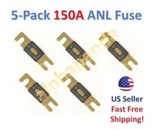 5-Pack Gold Plated 150 Amp 150A Car Stereo Audio ANL Blade Fuse Power Wire NEW
