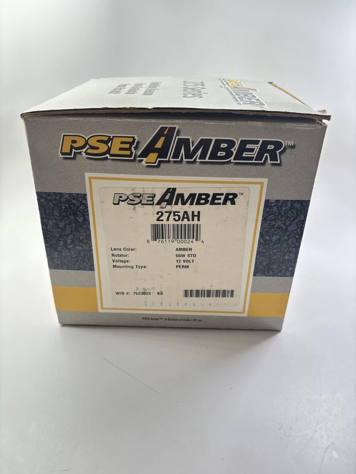 PSE Amber 275AH 55W STD 12 Volt Permanent Magnetic Mount Rotating Beacon Code 3 - Image 2 of 4