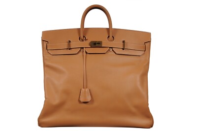 Hermes Haut à Courroies Hac 50 Travel Duffle Bag Courchevel Gold