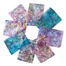 100Pcs Coral Pattern Organza Drawstring Pouches Jewelry Packaging Organza Bag...