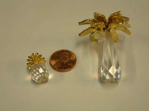 "KENZO ATARI" CRYSTAL COCONUT TREE WITH GOLD LEAVES! ON MIRROR! L@@K! - Picture 3 of 5