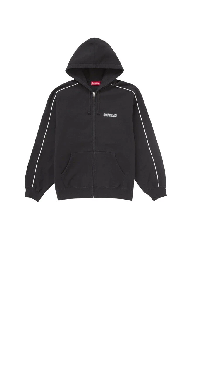 Sweat à capuche zippé Supreme State noir FW24 taille XL EN MAIN !!️
