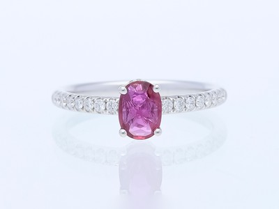 Ring Brillanten Rubin unbehandelt 750 Gold IGI Expertise neu Wert 4.800 EUR Deta