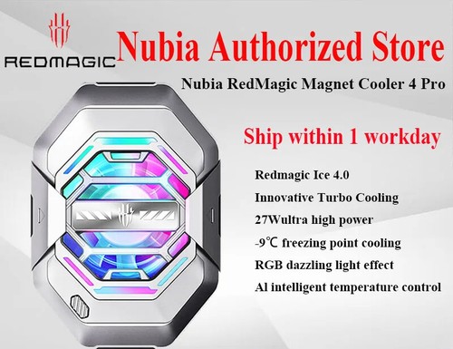 Redmagic 4 Pro Phone Cooler Radiator Clip on Cooling Fan Gaming Video Universal - Picture 2 of 8