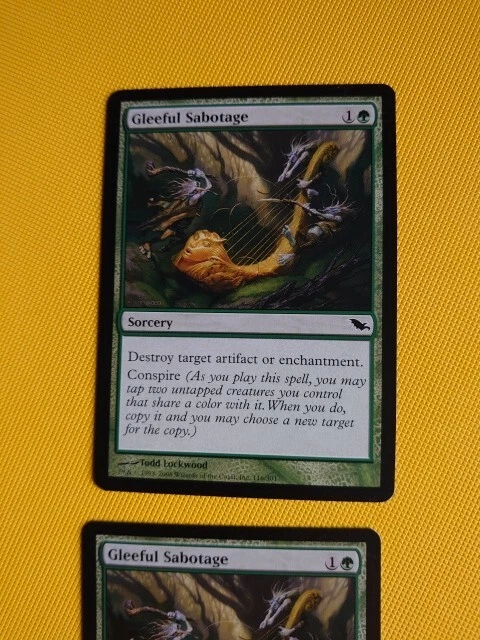 Gleeful Sabotage x2 Sorcery Magic the Gathering Card. Shadowmoor as pictures - Image 3 of 4
