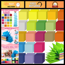 100 Pcs 3x3 Inch Pop-Up Sticky Notes Bulk, Br...