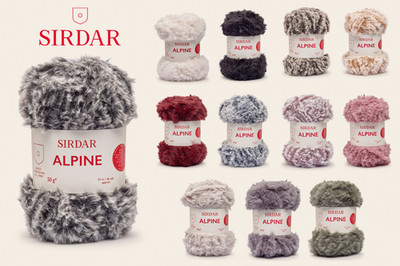 Sirdar Alpine Luxe Felloptik 50g Wolle - flauschig weich super Grobstrickgarn