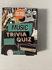 Music Trivia Quiz card game 100 questions 50 cards from Paladone Complete