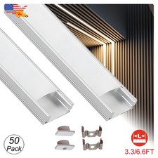 Led Aluminum Channel Track And Cover 6.6FT 3.3FT U Shape Holder For Led Strip