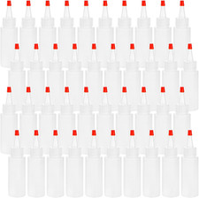 40-Pack 2 Oz Plastic Squeeze Bottles for Sauces, Icing, and Crafts