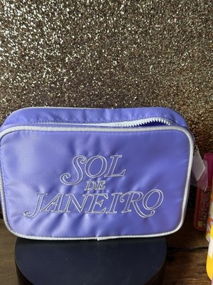 Sol de Janeiro Purple Zippered Makeup Bag Zipper Cosmetic Case