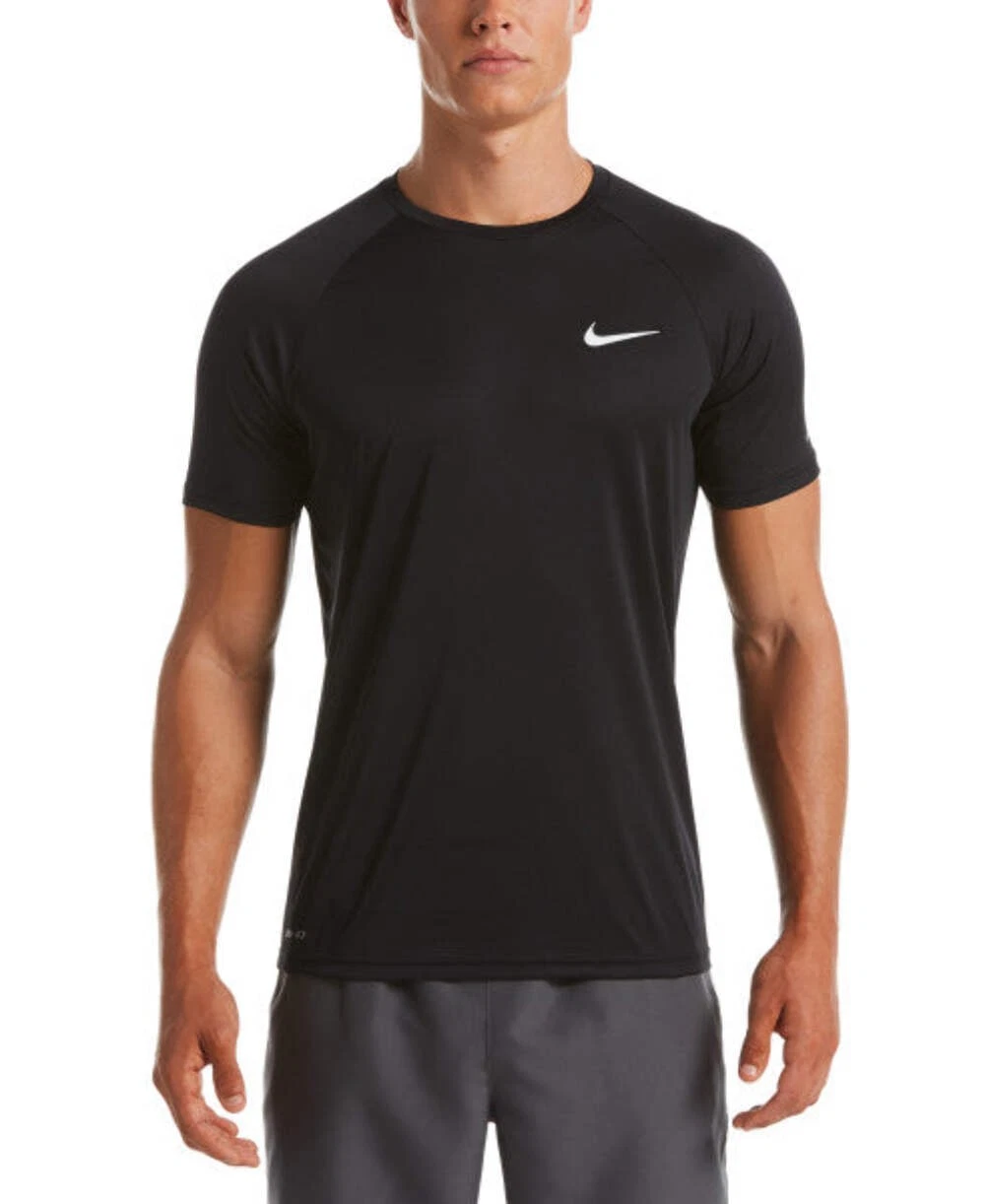 Nike Swim Men's Solid Short-Sleeve Hydroguard Swim Shirt Black
Opens in a new window or tab