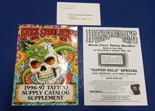 VINTAGE- 1996-97 HUCK SPAULDING TATTOO SUPPLY CATALOG SUPPLEMENT