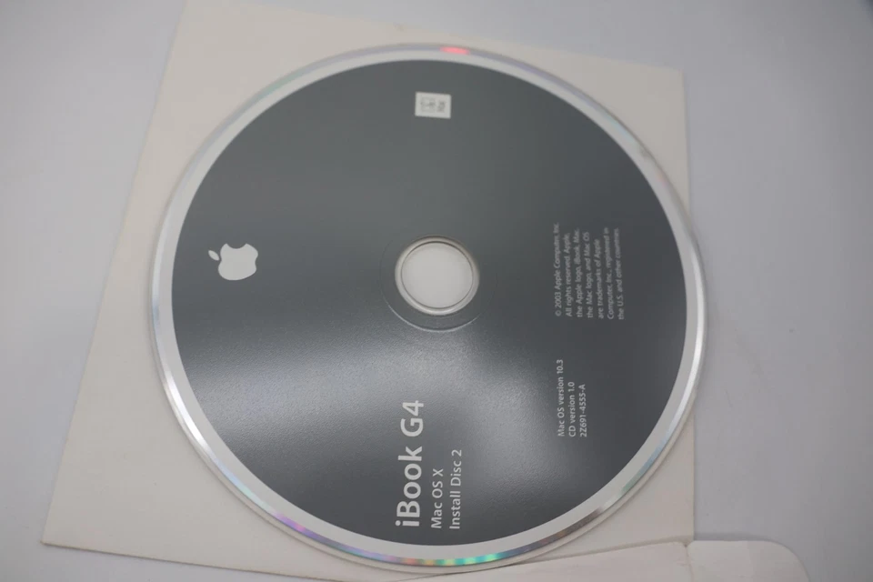 Apple iBook G4 Mac OS 10.3 Install DVD's 2Z691-455-A and os 4.1 Airport Extreme - Image 4 of 4
