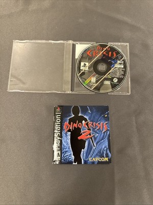 Dino Crisis (Sony PlayStation 1, 1999) PS1 Game Disc W/ Dino Crisis 2 Front Cov