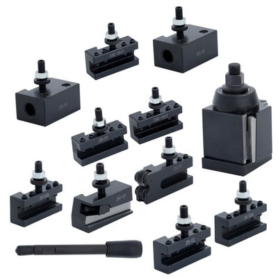 11Pcs AXA 250-111 Wedge Type Quick Change Tool Post Set for 6'' - 12'' Lathe Steel