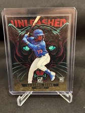 2025 Panini Donruss Unleashed Luisangel Acuna Gold Ice 3/10 #2 Rookie RC