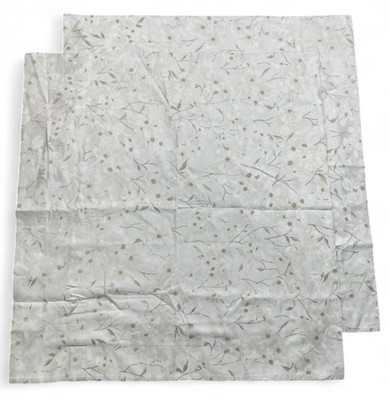 SDH Euro Shams Gray Beige Floral Egyptian Cotton Made in Italy Set of 2