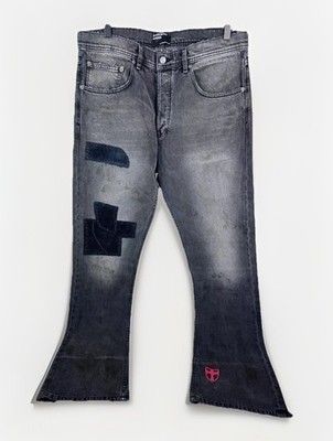 Enfants Riches Deprimes - Patch Work Slim Flared Distressed Jeans Gr: 34