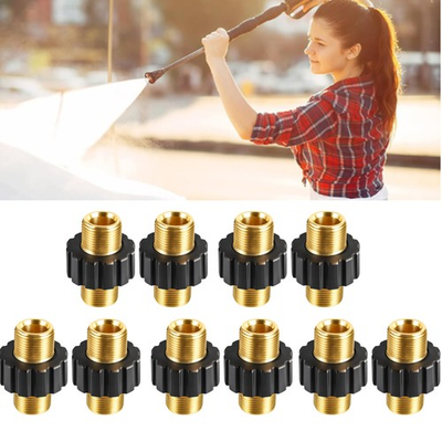 #ad 2 10Pcs Pressure Washer Connector Quick Connect Fitting M22 14mm Hose Adapter $12.59