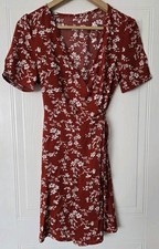 Zaful Forever Young Rust Coloured Wrap Dress. M Medium.