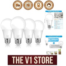 4-pack A19 Led Light Bulbs 100 Watt Equivalent Daylight White 5000k 1500lm
