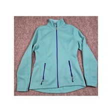 Spyder Women Teal Fleece Medium Jacket Full Zip Athletic Outdoor